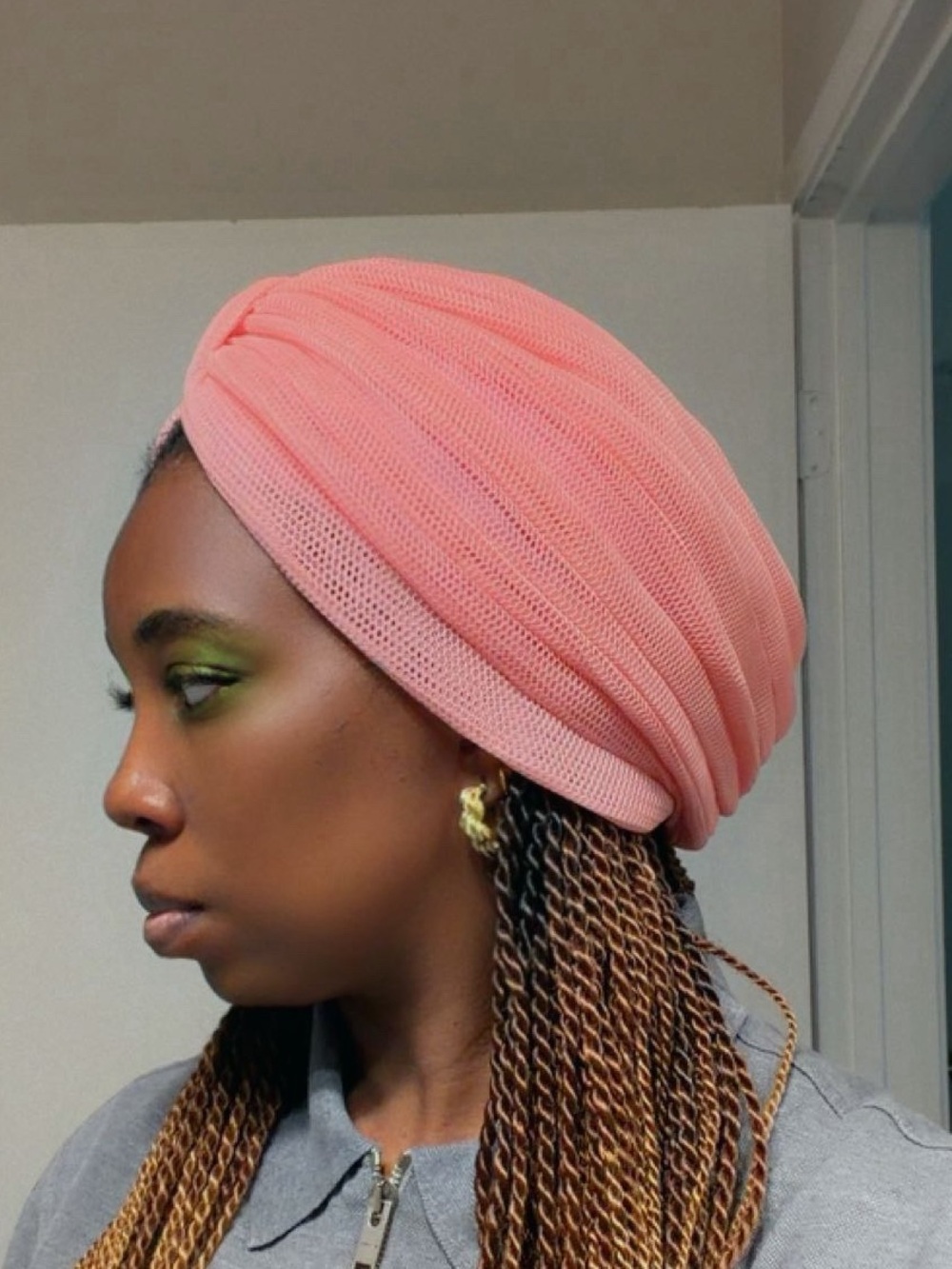Elegant Gold Women's Turban Hat